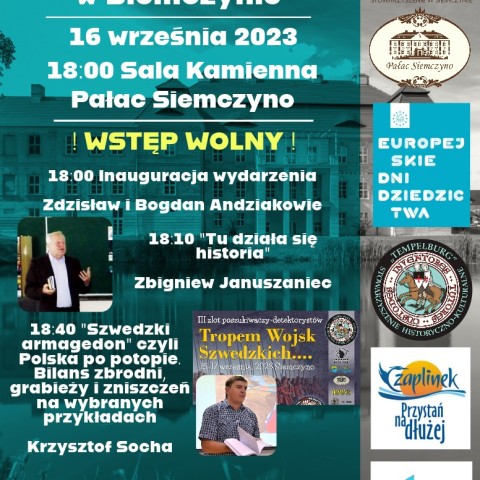Powiększ obraz: XIII Europejskie Dni Dziedzictwa, 58 Henrykowskie Spotkania Kulturalne w Siemczynie, 16 września 2023, 18:00 Sala Kamienna, Pałac Siemczyno